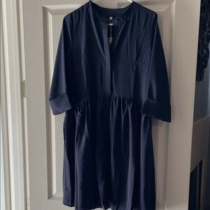 Elegant Navy Blue Women's Dress